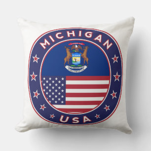Coussin Michigan sticker, étui téléphonique, sac, horloge