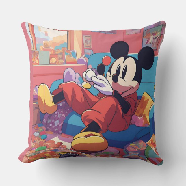 Coussin Mickey prendre un frein (Recto)
