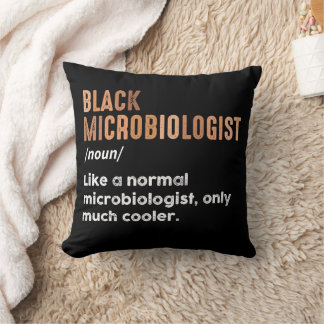 Coussin Microbiologiste Noir Définition Drôle de Microbiol