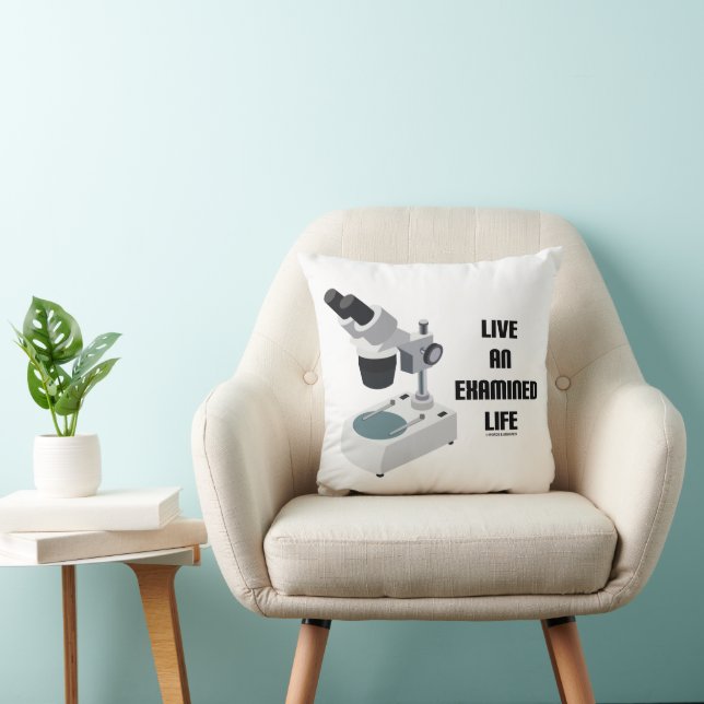 Coussin Microscope composé de conseils pour vivre une vie  (Chaise)