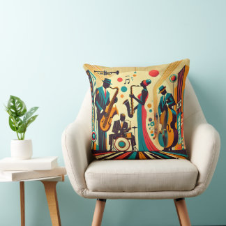 Coussin Mid Century Jazz Age Quartet