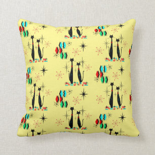 Coussin Mid Century moderne Cool Chat et Starburst ère ato