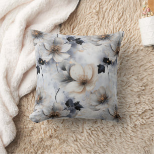 Coussin Midnight Bloom Floral – Élégant
