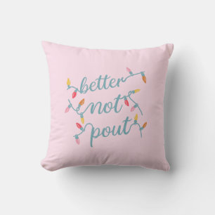 Coussin Mieux vaut ne pas moudre joli Noël rose