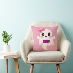 Coussin Mignon Boo de fille ! Fantôme