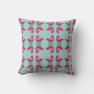Coussin Mignon Canard Rose Kawaii & Art pour Nurserie à Cœ