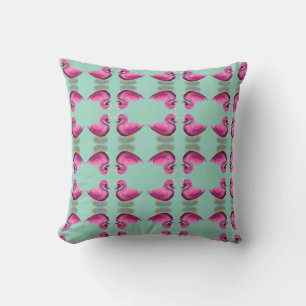 Coussin Mignon Canard Rose Kawaii & Art pour Nursery coeur