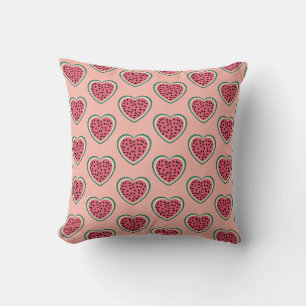 Coussin mignon cœur coloré Palestine Pastèques