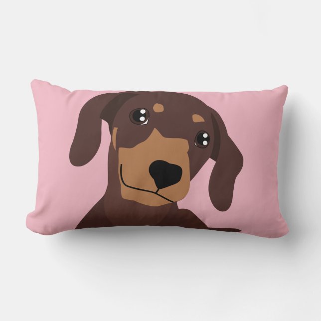 Coussin mignon de coussin de teckel de chien de (Recto)