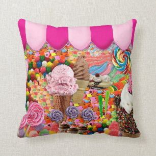 Coussin mignon de sweet sixteen de crème glacée 