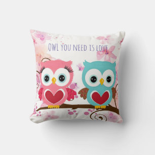 Coussin Mignon Hibou Tout Ce Dont Vous Avez Besoin est Fle