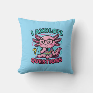 Coussin Mignon Je Questions Axolotl nerd aztec avec des lu