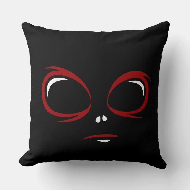 Coussin Mignon monstre visage ovni  (Recto)