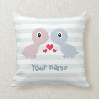 Coussin mignon personnalisé de dinosaures