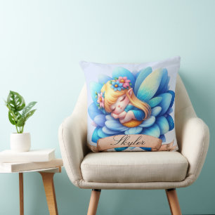 Coussin Mignonne Fée Endormie Rêves Suaves Floraux Fantais