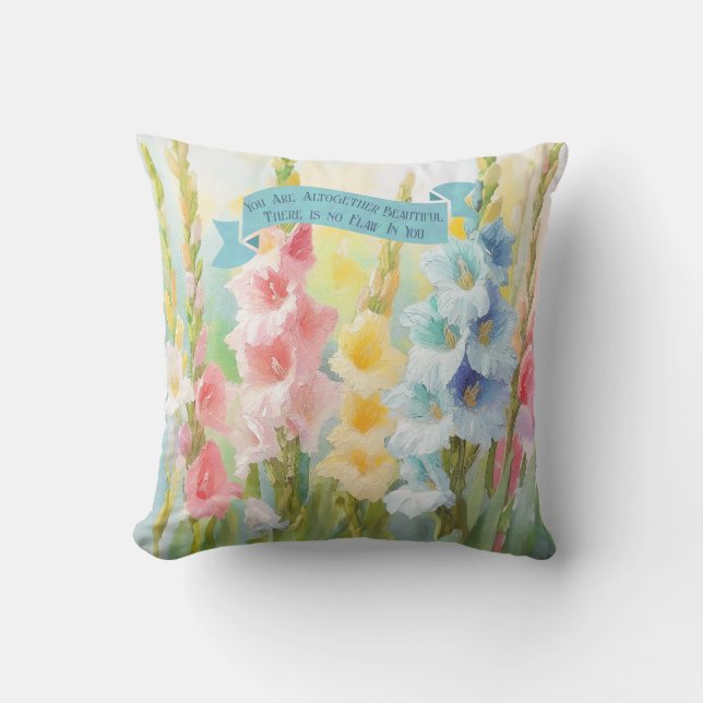 Coussin Mignonne Foi Cite La Fête des mères, Salomon 4:7,  (Recto)