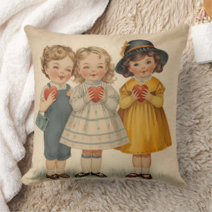 Coussin Mignons Enfants Vintage