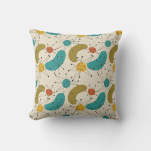 Coussin Milieu de siècle moderne rétro motif numéro 3