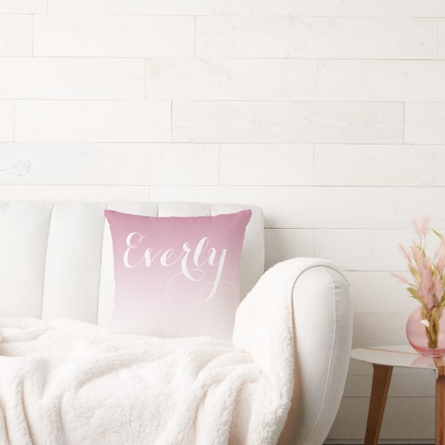 Coussin Millennial Pink Ombre Girls Room Baby Nursery (Canapé)