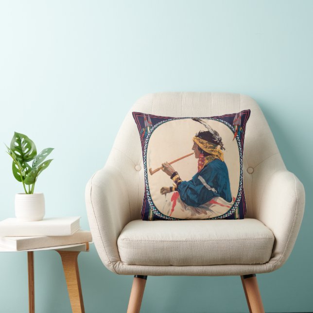 Coussin Miller Bros 101 Ranch, Poster du Wild West Circus (Chaise)