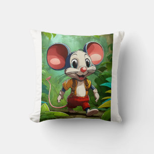Coussin Milo, la souris de la jungle