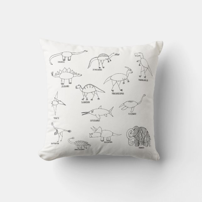 Coussin Mini Dinosaure Dino Enfants Dinosaure (Recto)