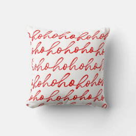 Coussin Mini Ho Ho Ho Texte Rouge Fête Motif Noël