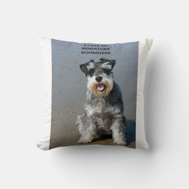 Coussin mini schnauzer-love w pic (Recto)