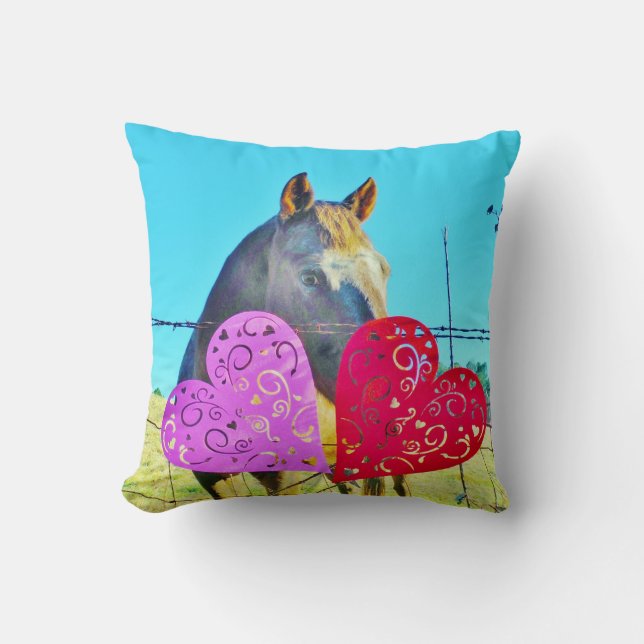 Coussin Miniature cheval Brown Valentine Heart (Recto)