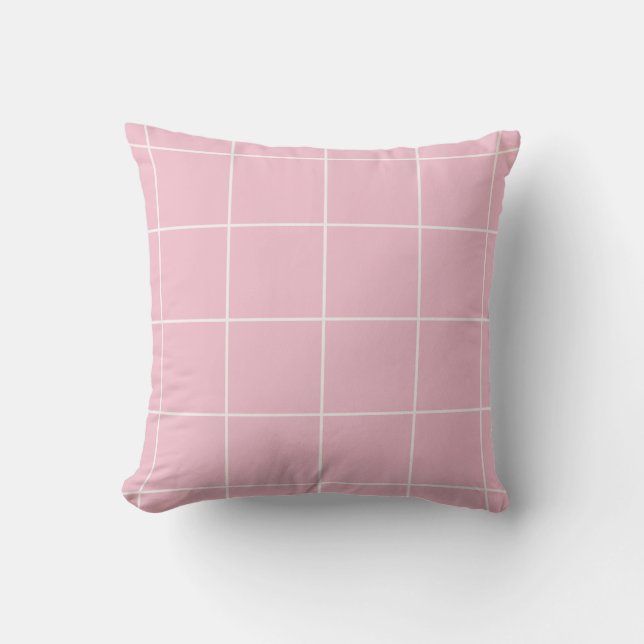 Coussin Minimal Color Grid Check Pattern (Recto)
