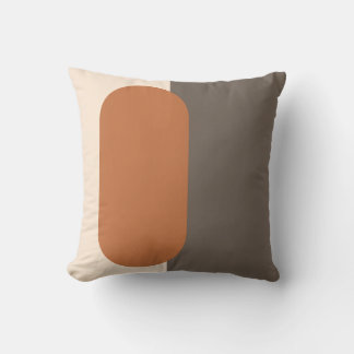 Coussin Minimal Mid-Century Modern Pill Shape Art