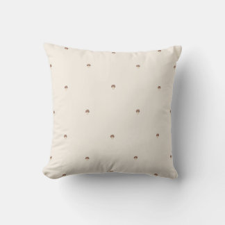 Coussin Minimal Mushroom Pattern Pillow – Light Background