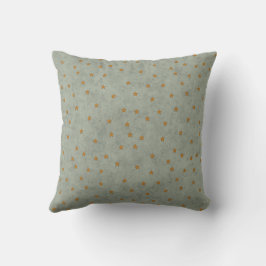 Coussin Minimal Star Pattern Throw Pillow in Sage Green