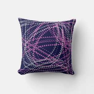 Coussin Minimalisme Abstrait Art Motif bleu gris rose