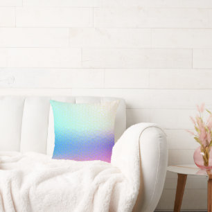 Coussin Minimalisme Art Abstrait violet bleu rose
