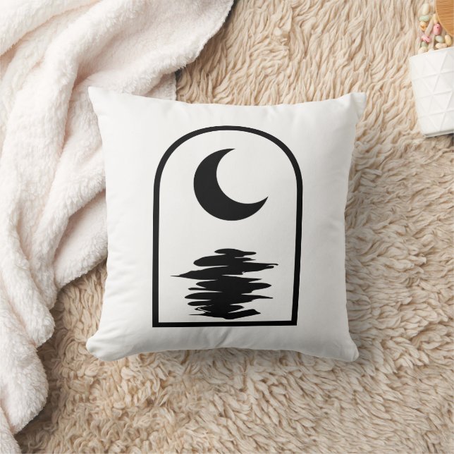 Coussin Minimalist Celestial Moon and Water (Couverture)