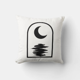 Coussin Minimalist Celestial Moon and Water