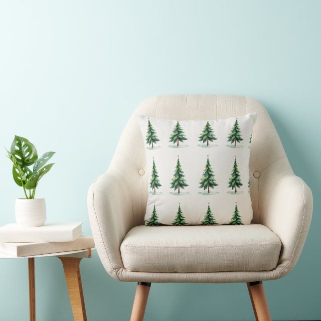 Coussin Minimalist Christmas Pine Tree Wrapping Paper – Ho (Chaise)