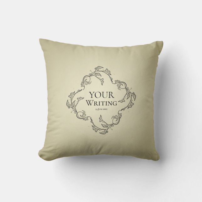 Coussin Minimalist Elegant Custom Text (Recto)