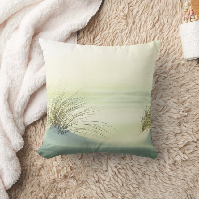 Coussin Minimalist Serene White Sand Dunes Beach (Couverture)
