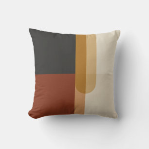 Coussin minimaliste Bauhaus - Bloc de couleur Abst