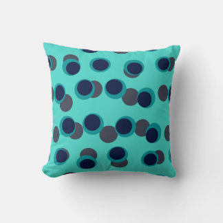 Coussin Mint & Navy Retro Orbit