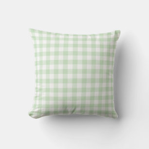 Coussin Mint vert et blanc En vichy Motif À damiers