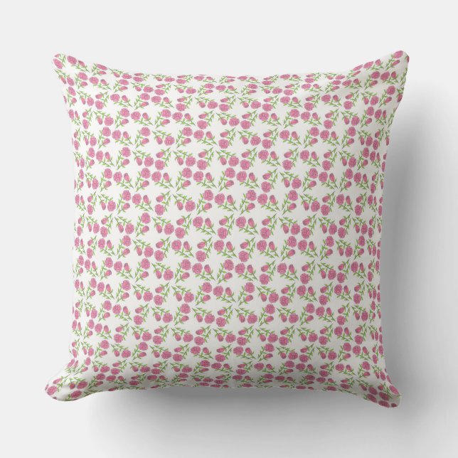 Coussin minuscule rose Roses (Recto)