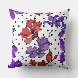 Coussin Minuscule vintage mignon floral encre florale sauv