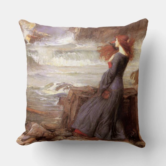 Coussin Miranda — La tempête de John William Waterhouse (Recto)