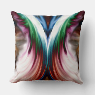 Coussin Miroir à neige dorée arc-en-ciel