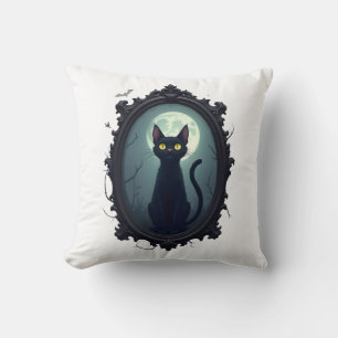 Coussin Miroir de chat hanté