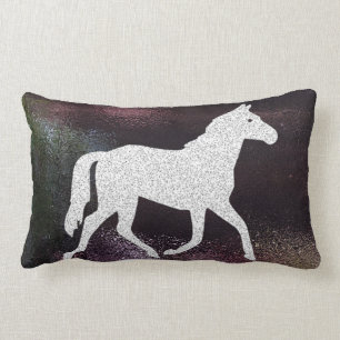 Coussin miroitant assez pourpre de cheval