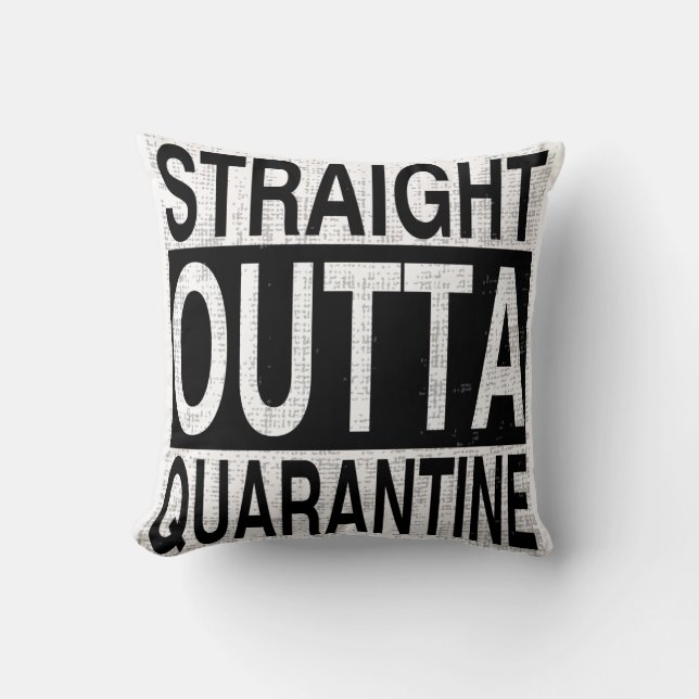 Coussin Mise en quarantaine directe pour toutes les person (Recto)